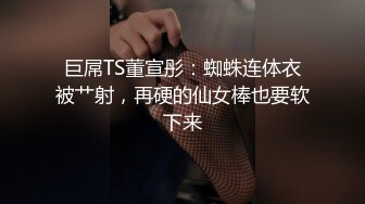 巨屌TS董宣彤：蜘蛛连体衣被艹射，再硬的仙女棒也要软下来